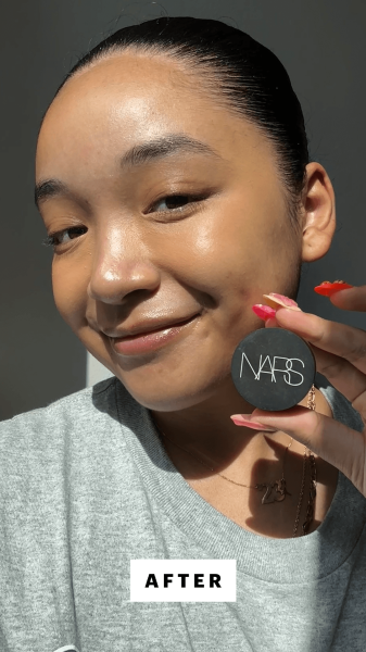Allure social media manager Bianca Richards after applying the Nars Soft Matte Complete Full Coverage Concealer