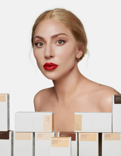 Image may contain Lady Gaga Face Head Person Photography Portrait Adult Cosmetics Lipstick and Box