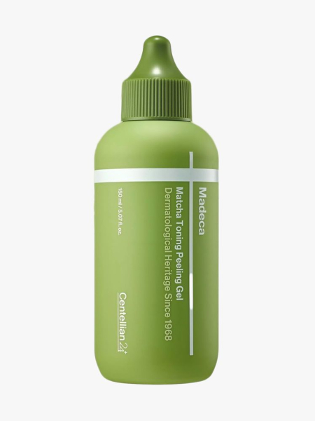 Centellian 24 Madeca Matcha Peeling Gel in branded component on a light gray background